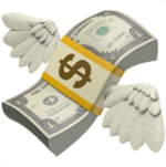 Money with wings emoji